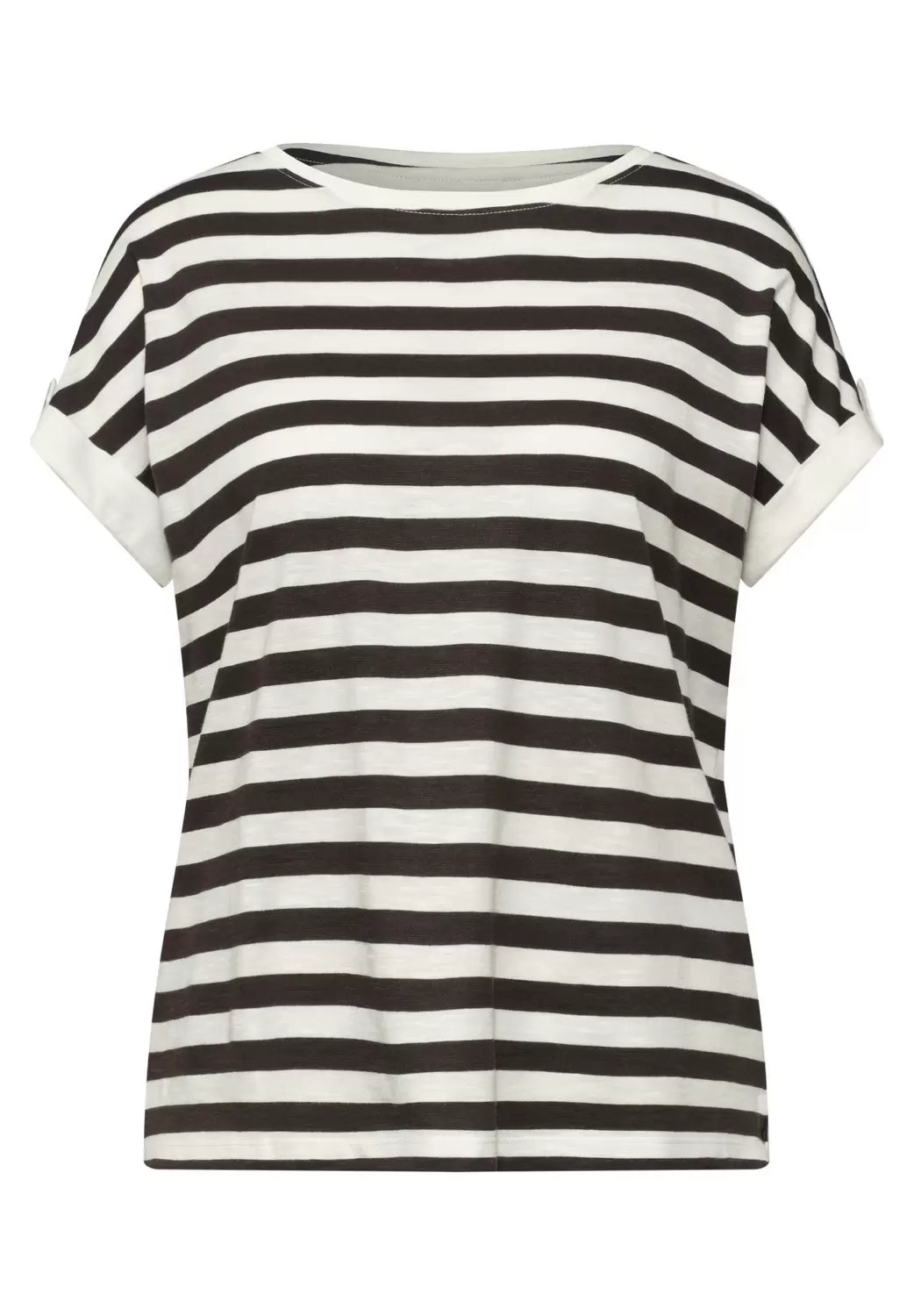 T-Shirt mit Rundhals und Knopfdetail