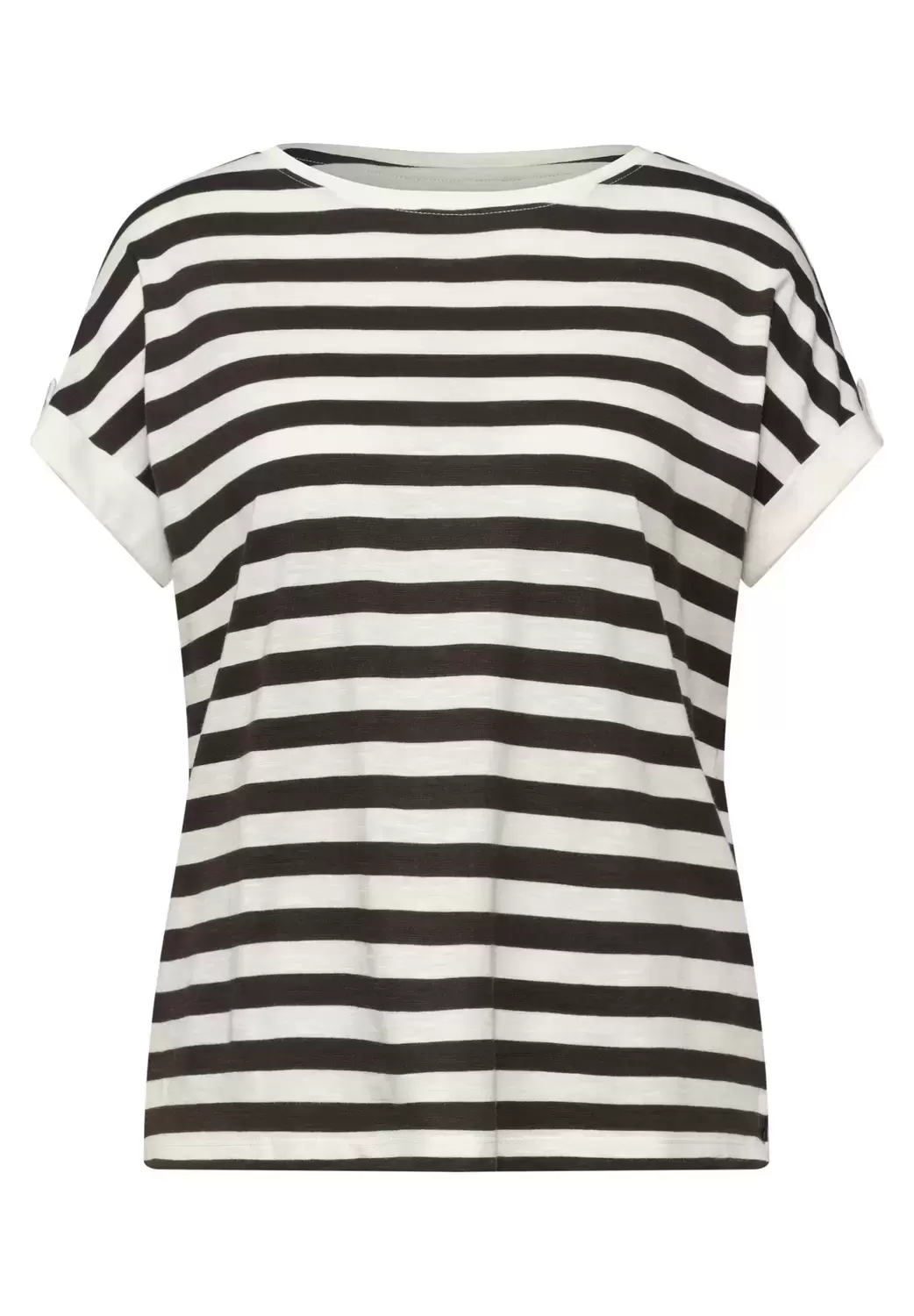 T-Shirt mit Rundhals und Knopfdetail