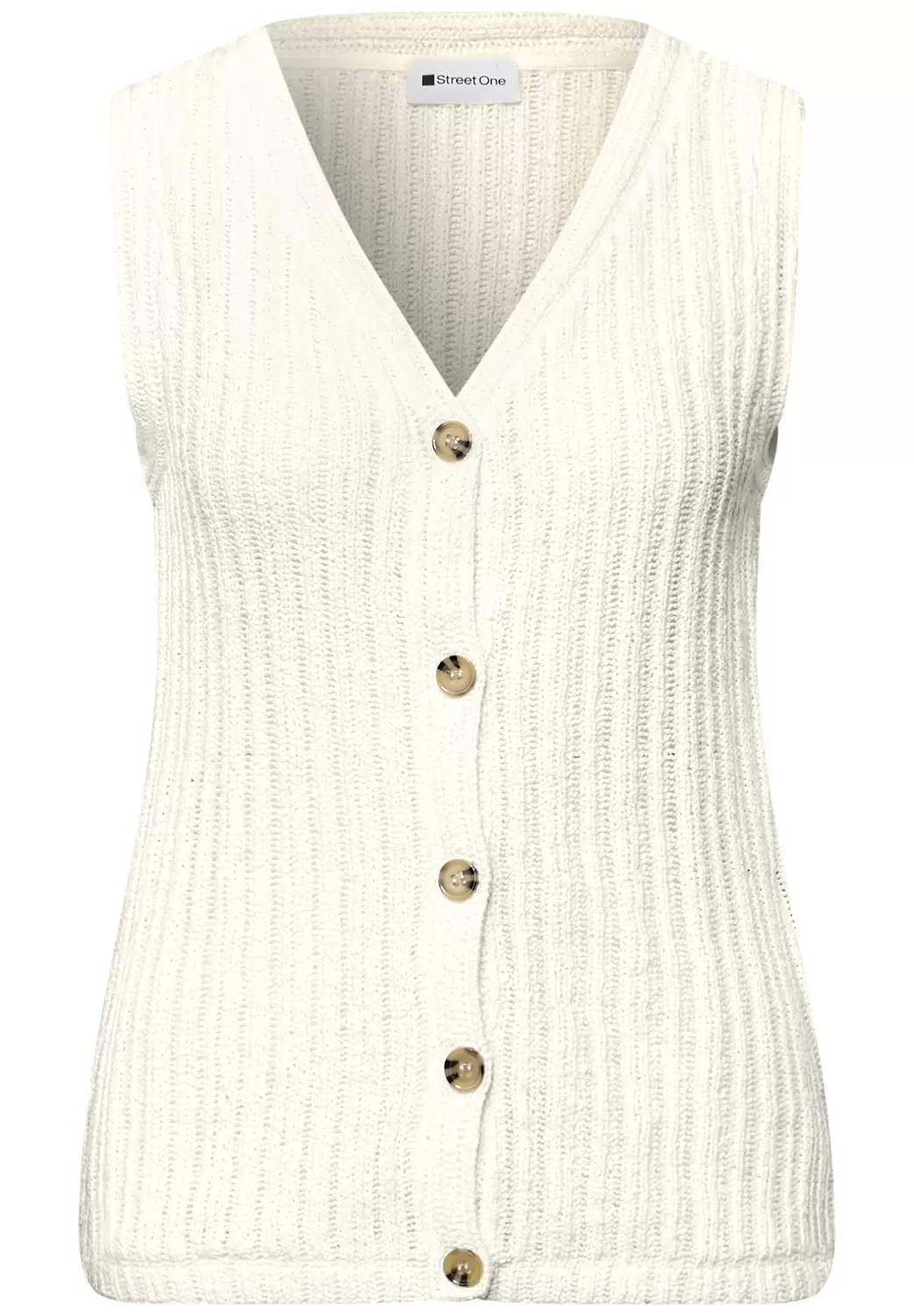 Weste mit V-Neck und Knopfleiste