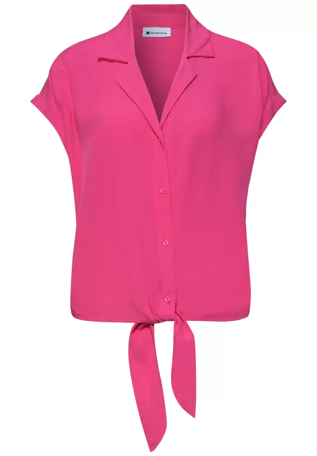 Dropped Shoulder Bluse mit Bowling-Kragen