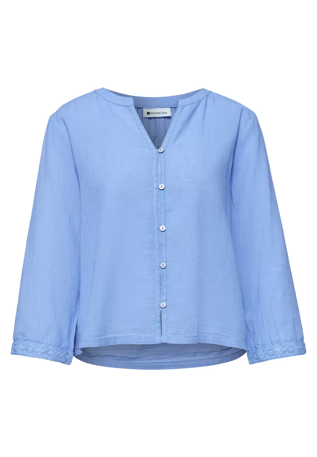 Tunic blouse w lace tape detai