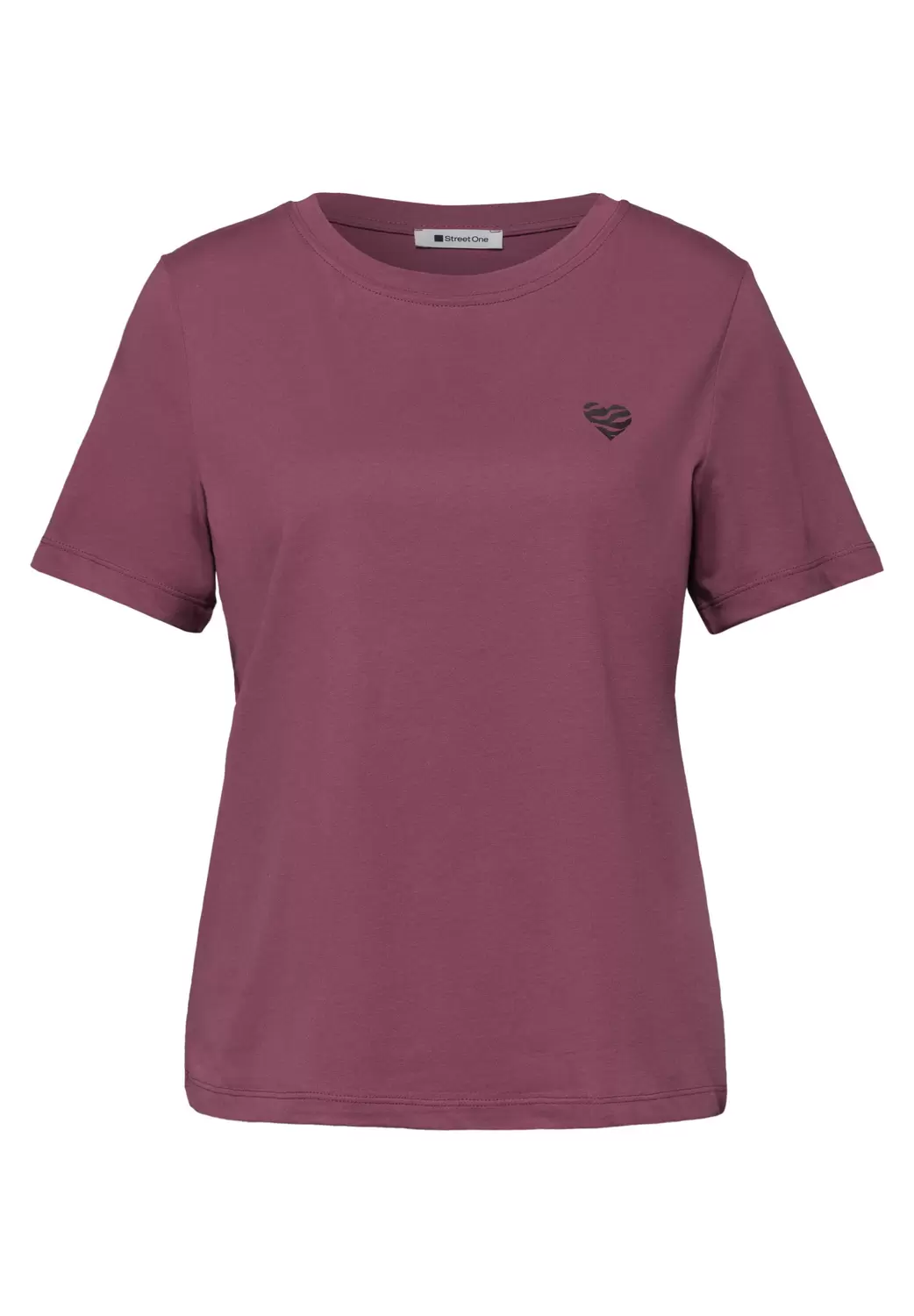 T-Shirt mit Rundhals und Herzdetail