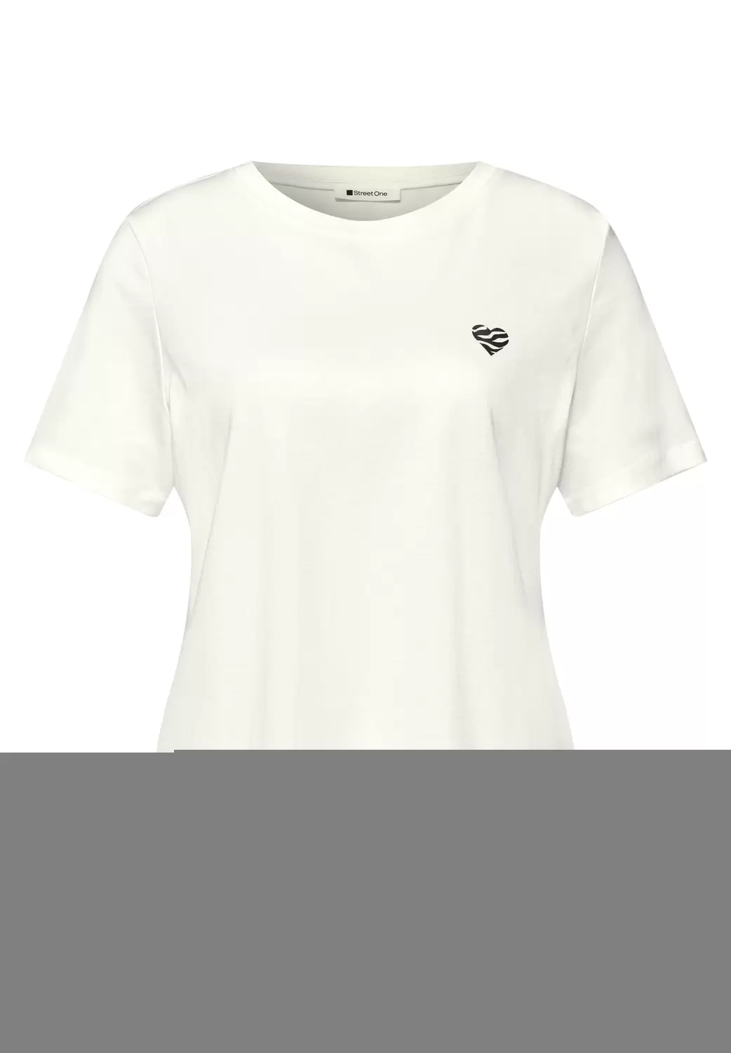 T-Shirt mit Rundhals und Herzdetail