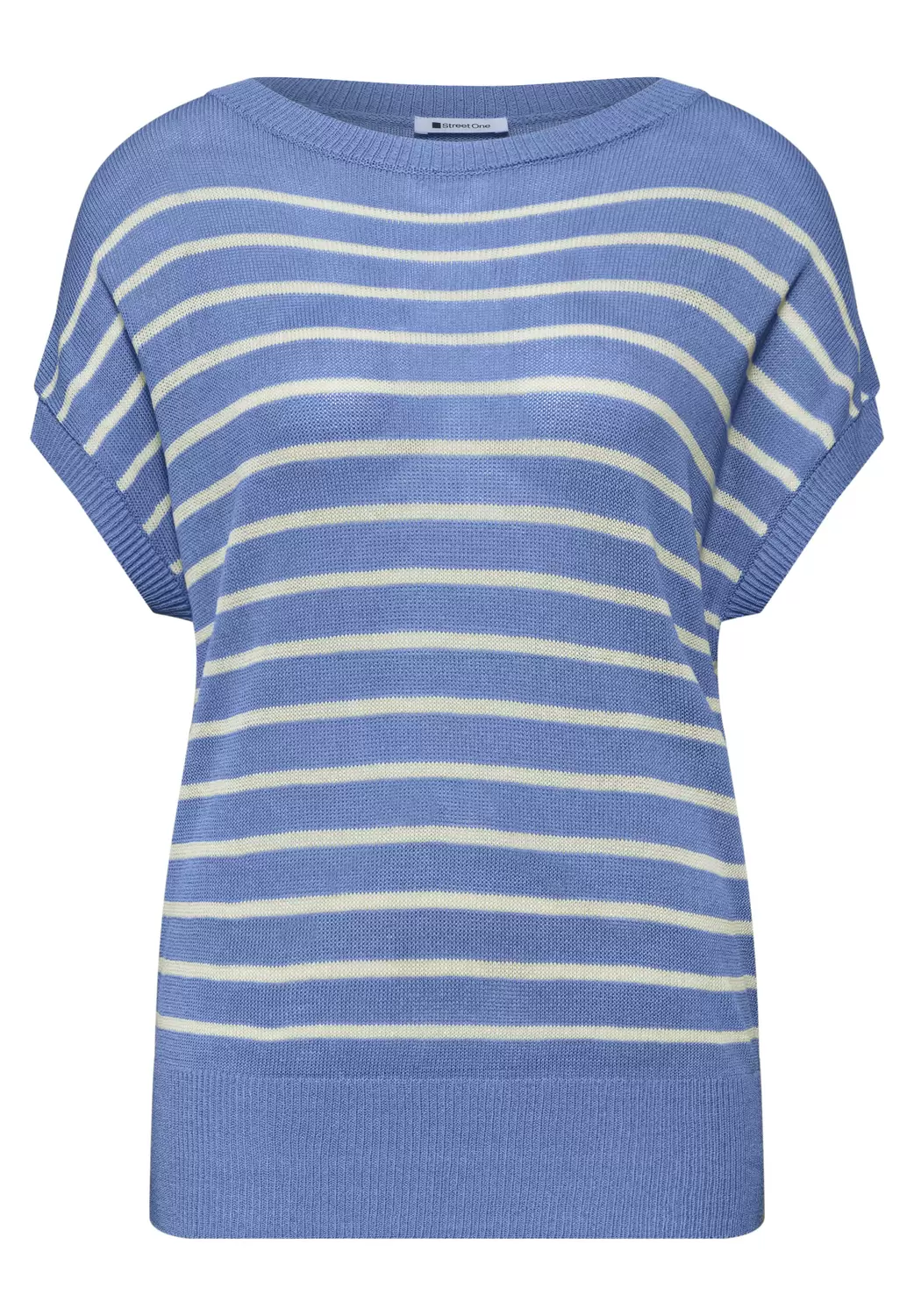 Pullover mit Boatneck und Streifen