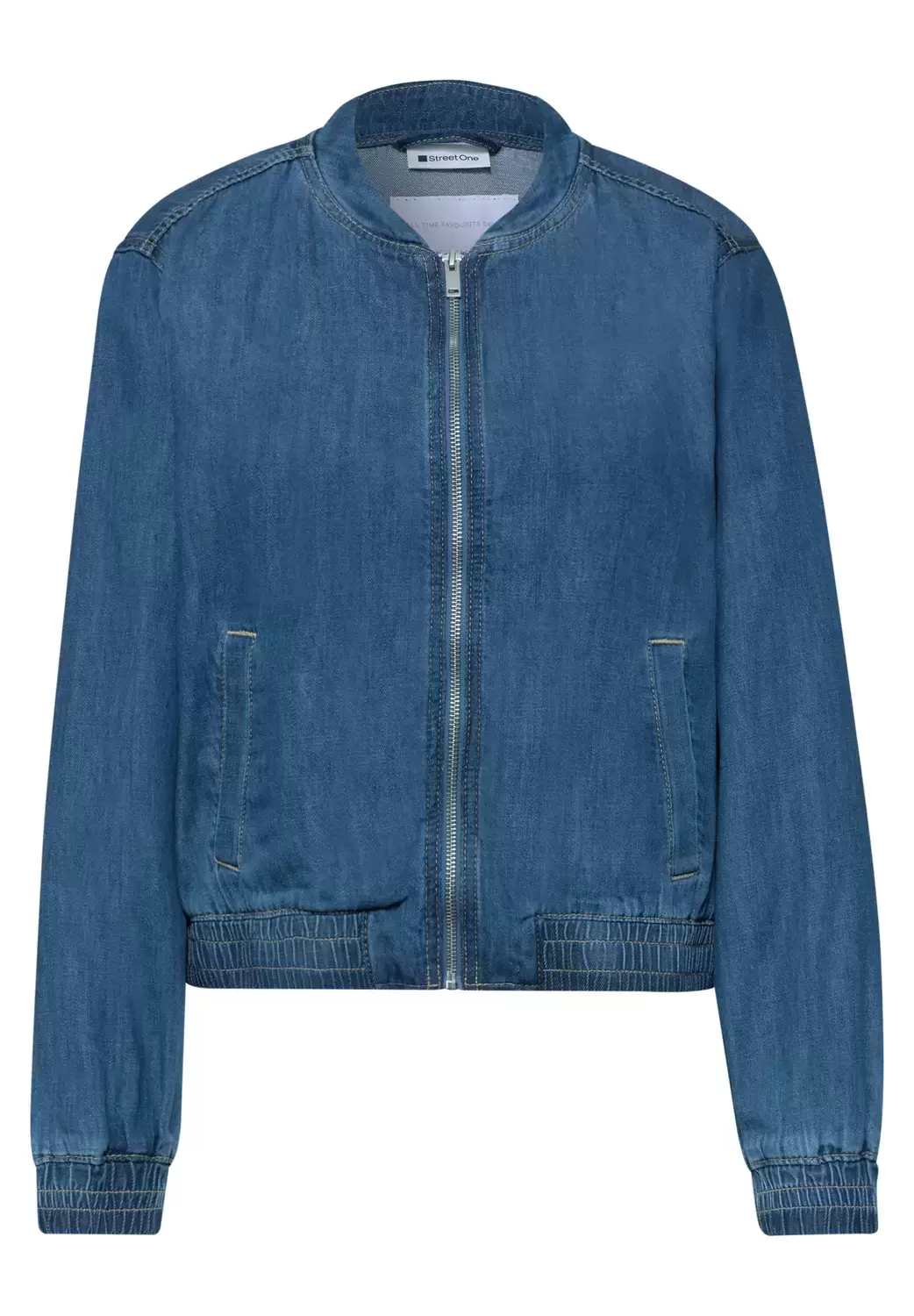 Blouson im Denim-Look mit Zipper