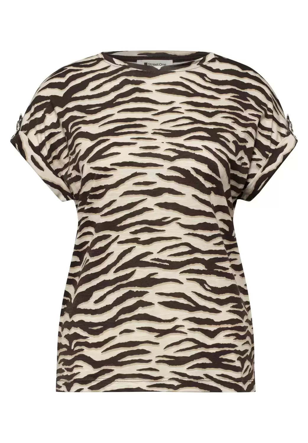 Printed basic shirt w.deco but female