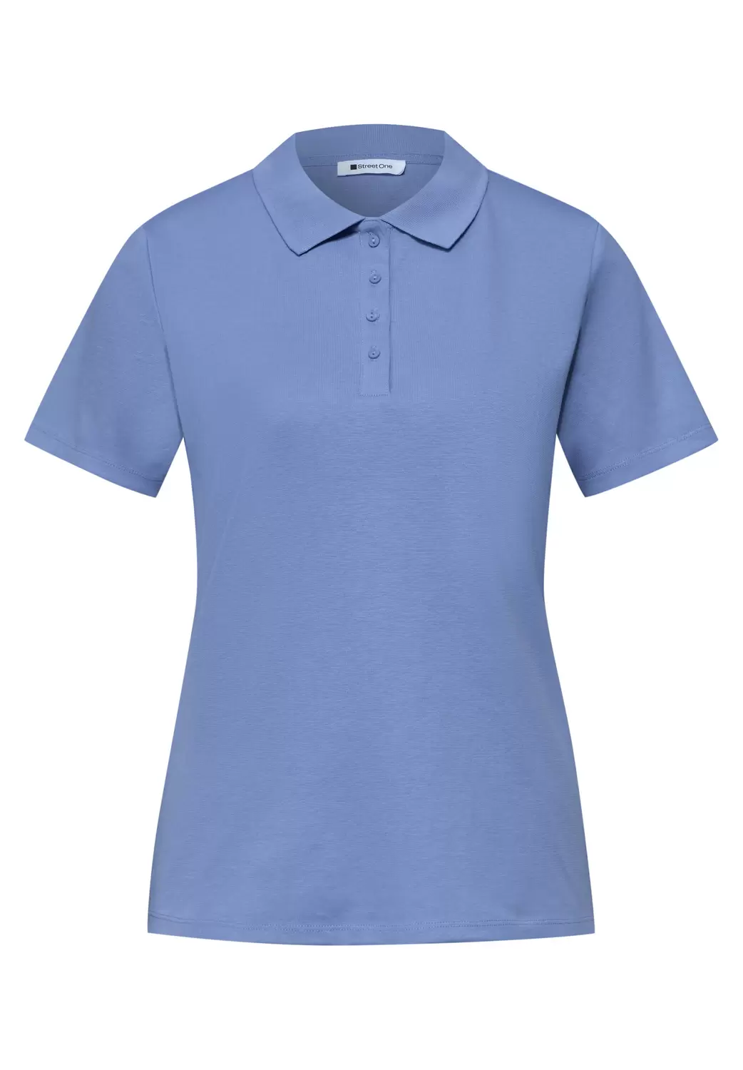 Kurzarm Poloshirt in Rippstruktur