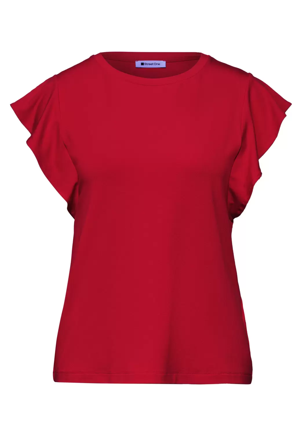 Shirt mit Rundhals und Volantärmeln