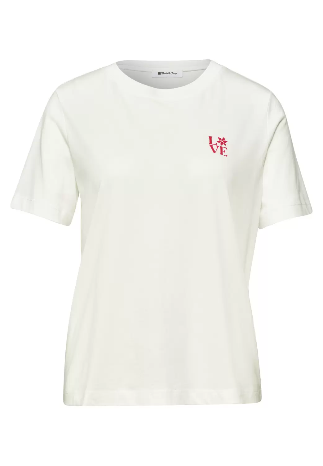 T-Shirt mit Rundhals und Printdetail