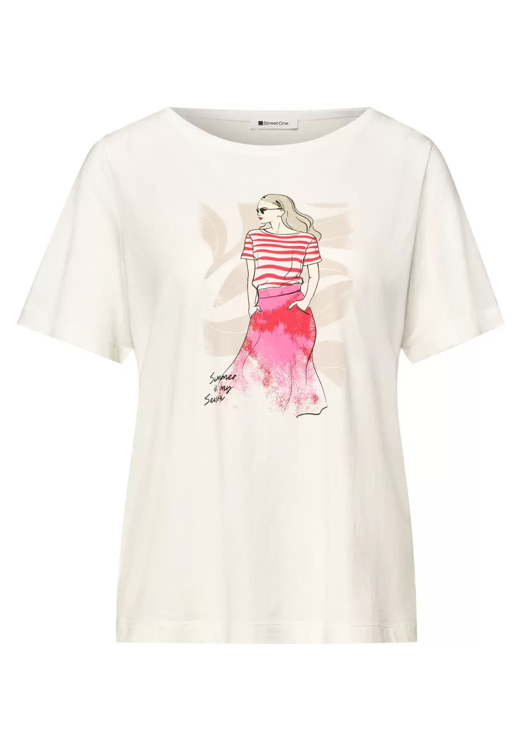 lady partprint shirt