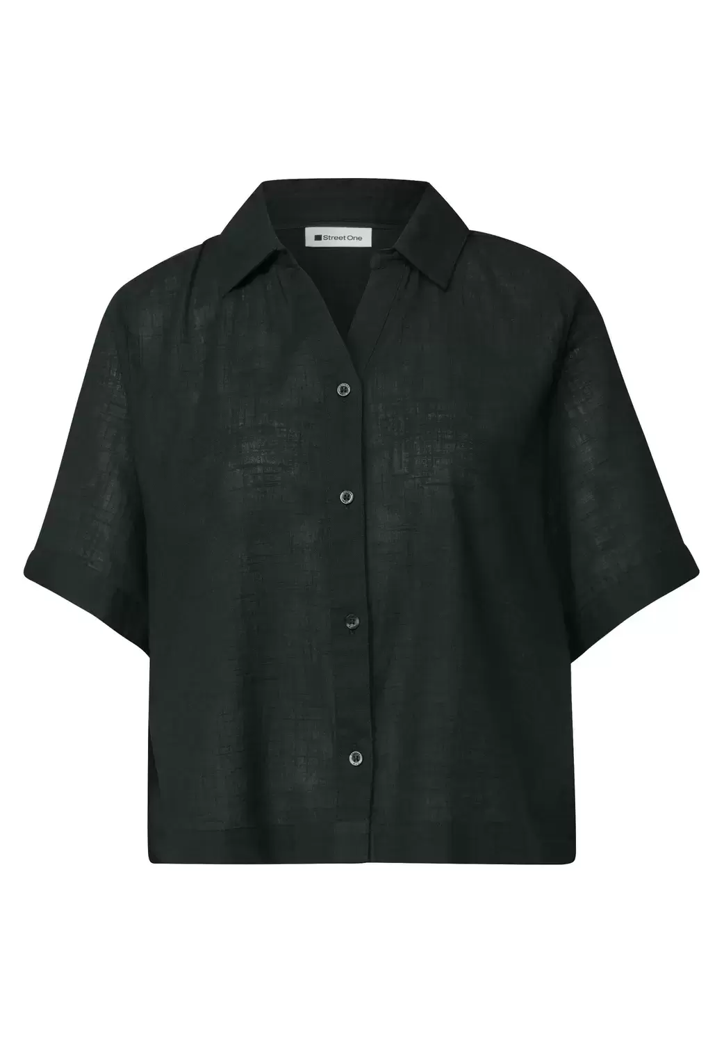 LTD QR buttoned shirtcollar bl