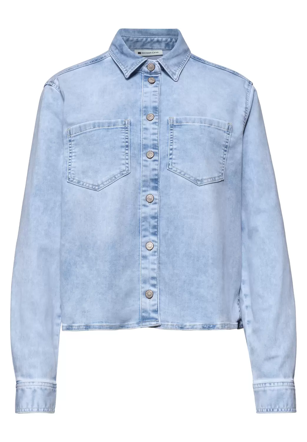 Style Denim-Blouse.bleach rand