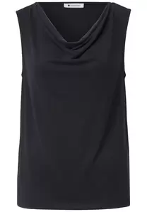 Silk-Look Top mit Wasserfall-Ausschnitt