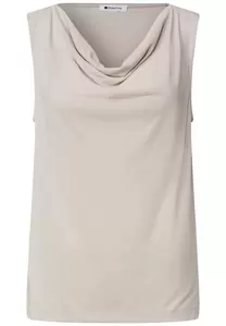 Silk-Look Top mit Wasserfall-Ausschnitt
