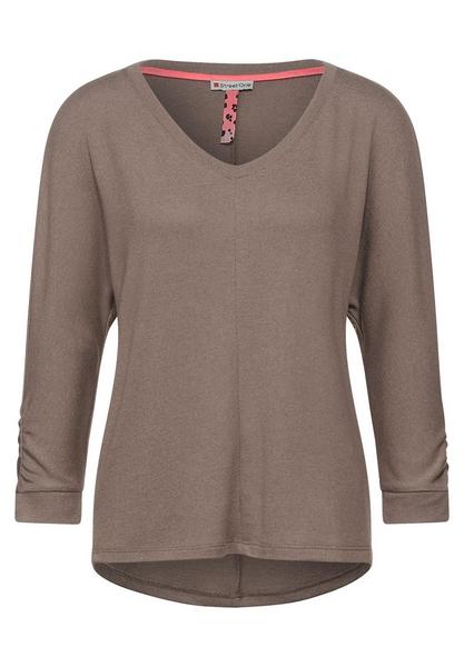 Basic Shirt mit Raffung