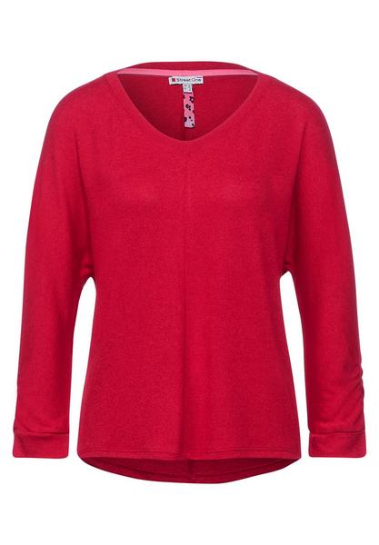 Basic Shirt mit Raffung