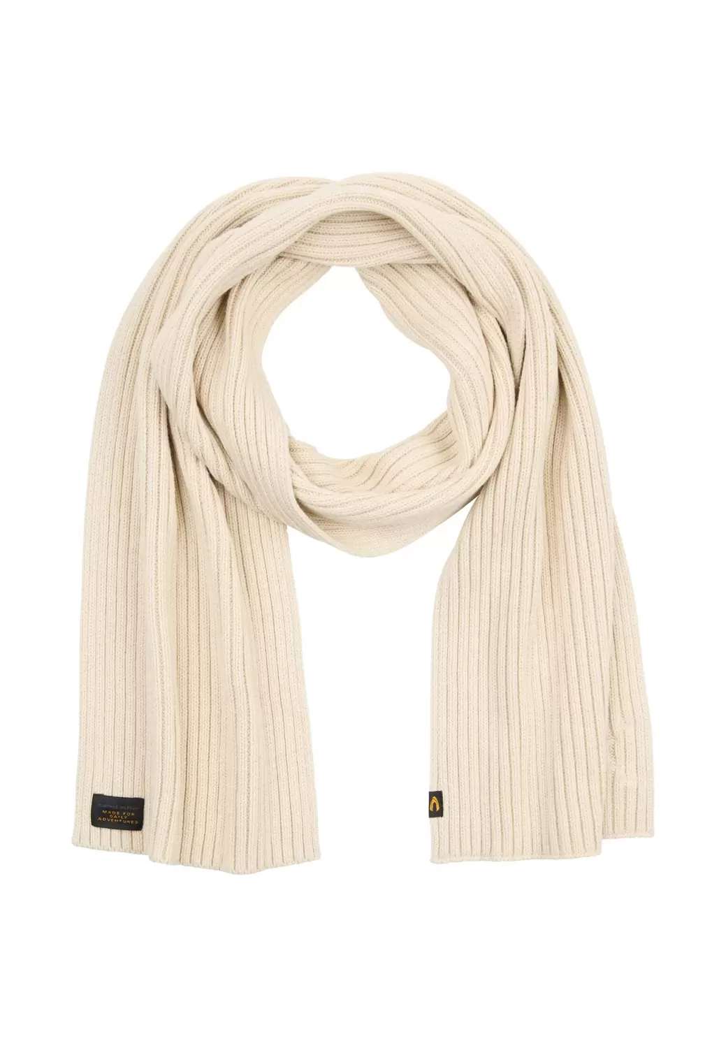 Strickschal mit Rippenstruktur aus Baumwolle und Kaschmir