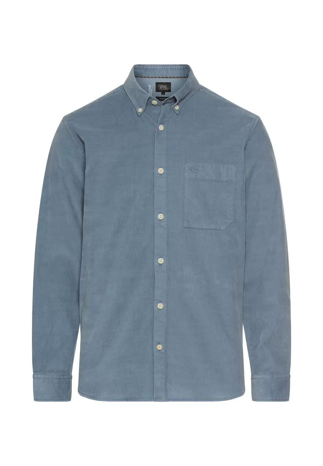 Langarm Shirt mit Button-Down-Kragen und Brusttasche