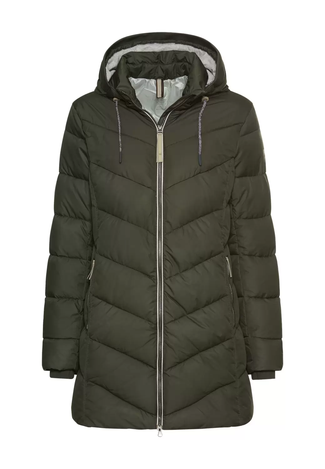 Wattierte Jacke mit abnehmbarer Kapuze
