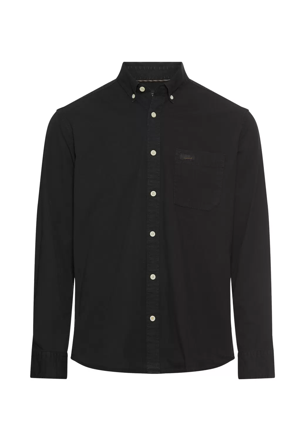 Langarmhemd mit Button-Down Kragen