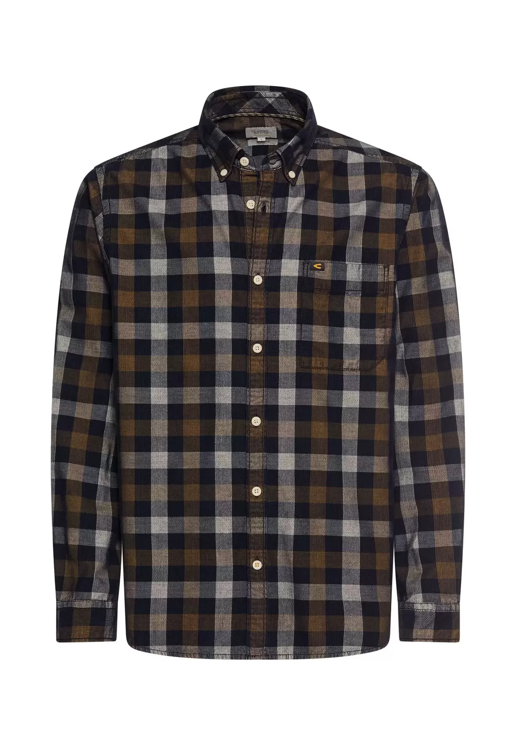 Kariertes Langarm Hemd mit Brusttasche