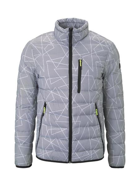 lightweight padded jacket - 21642/white geometric