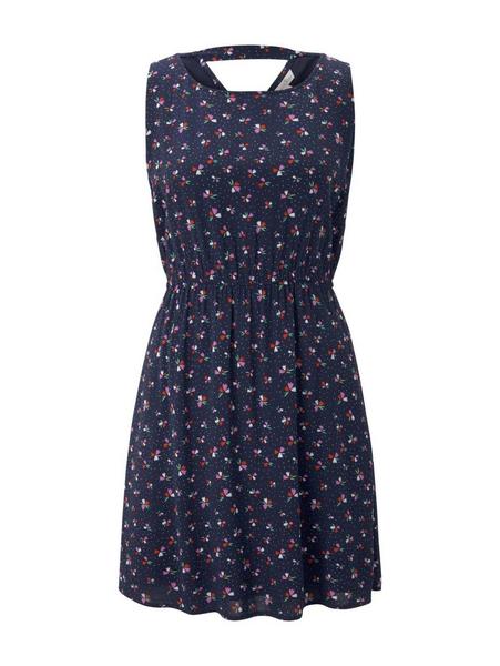 printed dress with back strap - 21351/navy flower