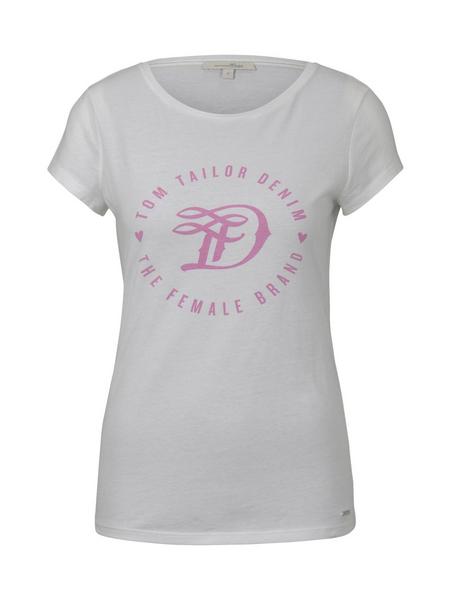 basic jersey print tee - 10332/Off White