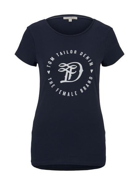 basic jersey print tee - 10360/Real Navy Blue