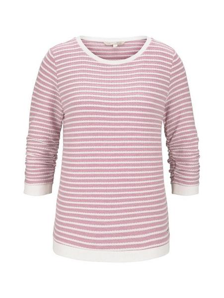 striped jacquard sweat - 21996/rose structure stri