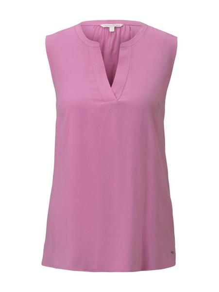 tunic top with neck detail - 21347/wild orchid pin