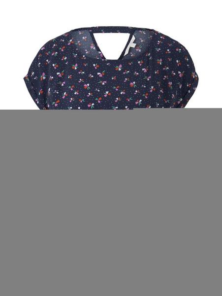 sporty all over printed blouse - 21351/navy flower