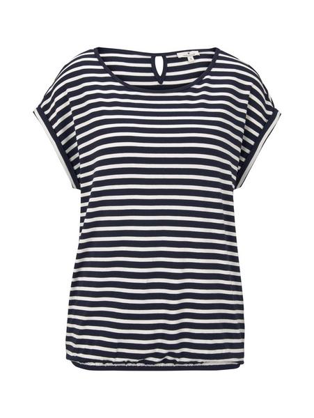 T-Shirt striped crew-neck - 21341/navy stripe