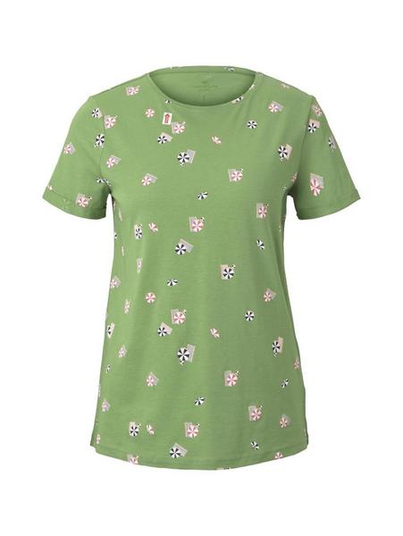 T-Shirt printed crew neck - 21834/green parasol de