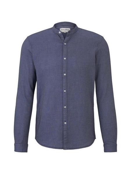 structured shirt - 21577/blue honeycomb structure