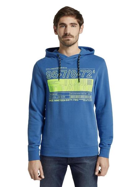 hoodie with print - 16341/brilliant middle blue