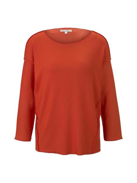 oversized rib tee - 21098/signal red