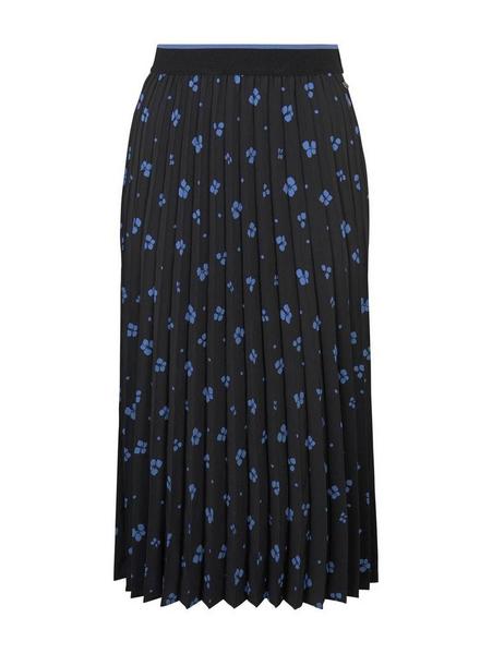 flower plissee skirt - 21579/black blue flower pri