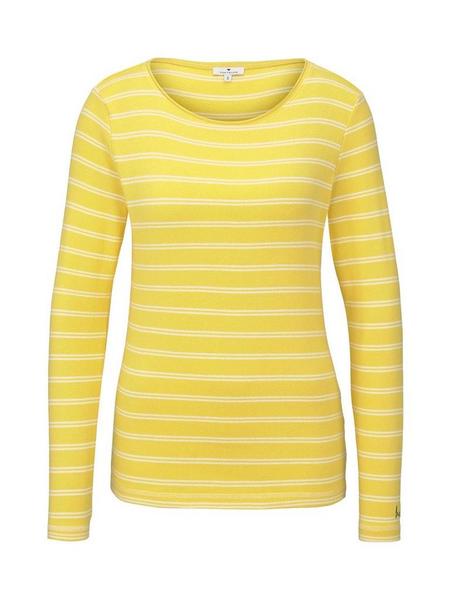 T-Shirt striped crew neck - 21886/yellow white dou