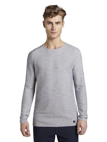 structure mix crewneck - 21825/light grey shadow m