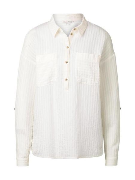 boxy tunic with pockets - 10348/Gardenia White