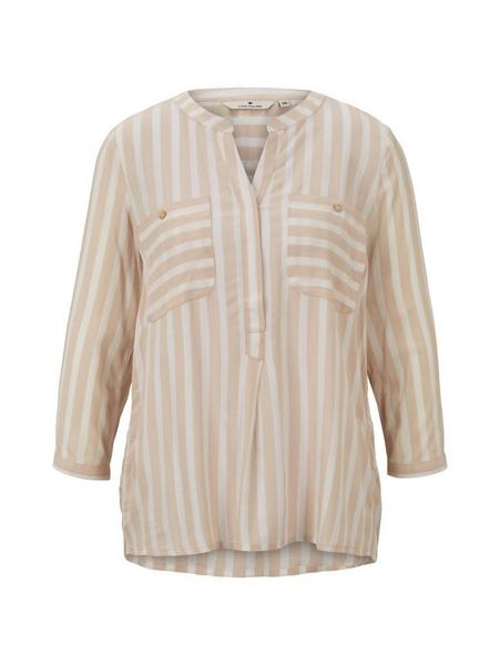 blouse striped - 23699/beige offwhite vertical s