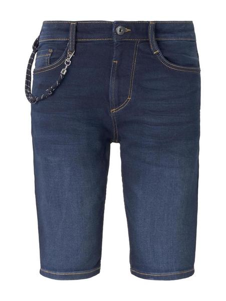 knit denim short - 10282/dark stone wash denim