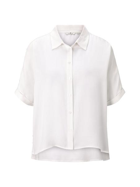 blouse  solid loose shape - 10315/Whisper White