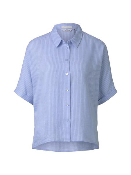 blouse striped loose shape - 23207/blue white vert