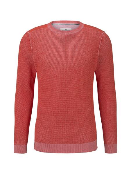 sweater with placed jacquard - 10524/Grenadine Red