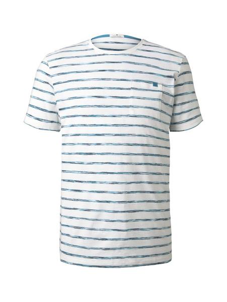 space dye striped tshirt - 22375/teal spacedye str