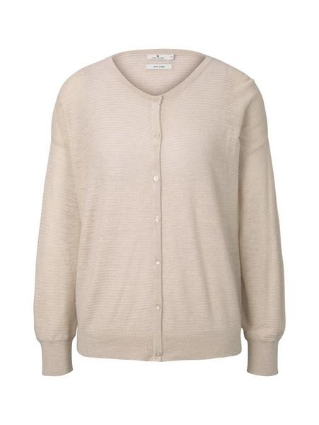 cardigan linen relaxed - 23304/soft vanilla