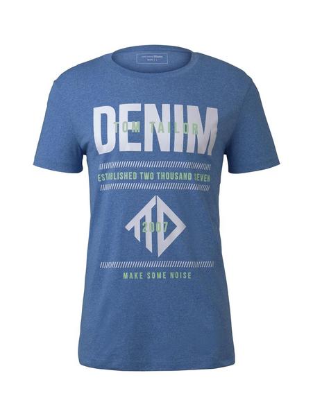 structured T-shirt with print - 19065/water sport