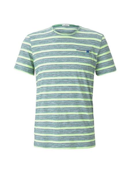 multicoloured stripe t-shirt - 22836/green multi f